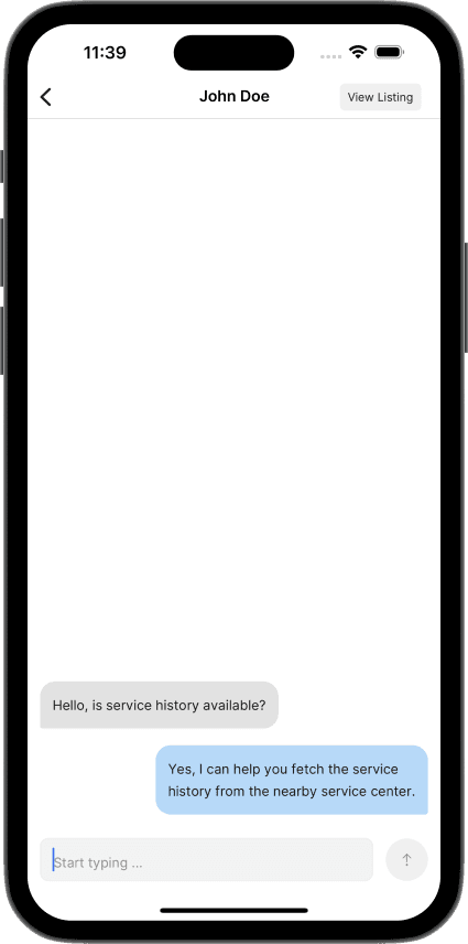 Screenshot of screen on mobile showing reporting feature